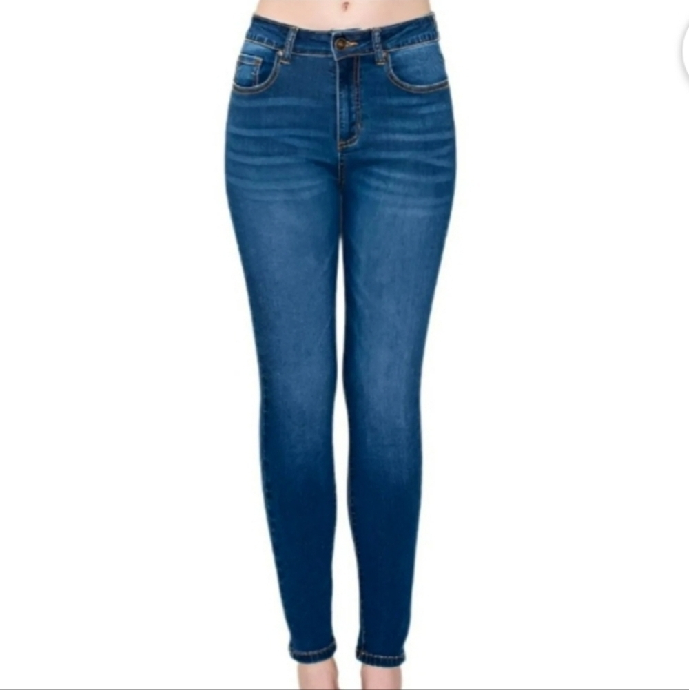 Wax Jean Collection Basic Stretchy Skinny Blue Jeans Pants